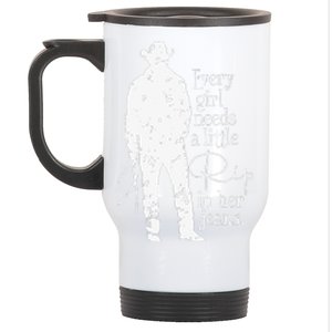 Funny Every Girl Needs A Little Rip In Her Jeans Meme Every Girl Needs A Little Stainless Steel Travel Mug