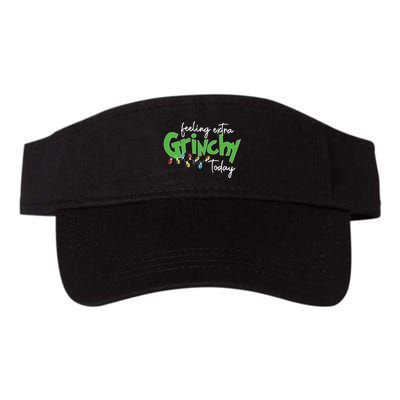 Feeling Extra Grinchy Today Christmas Xmas Lights Pullover Visor
