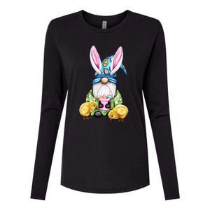 Funny Easter Gnome Womens Cotton Relaxed Long Sleeve T-Shirt