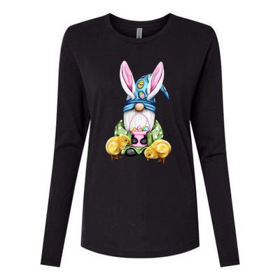 Funny Easter Gnome Womens Cotton Relaxed Long Sleeve T-Shirt