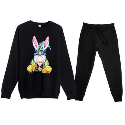 Funny Easter Gnome Premium Crewneck Sweatsuit Set