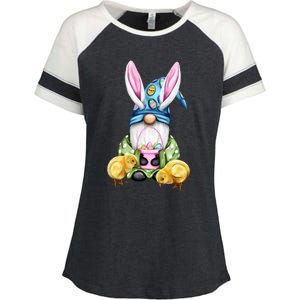 Funny Easter Gnome Enza Ladies Jersey Colorblock Tee