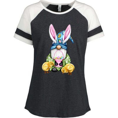 Funny Easter Gnome Enza Ladies Jersey Colorblock Tee