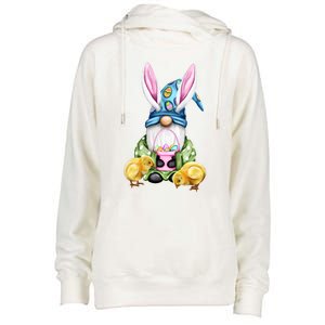 Funny Easter Gnome Womens Funnel Neck Pullover Hood