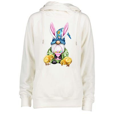 Funny Easter Gnome Womens Funnel Neck Pullover Hood