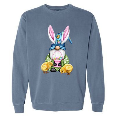 Funny Easter Gnome Garment-Dyed Sweatshirt