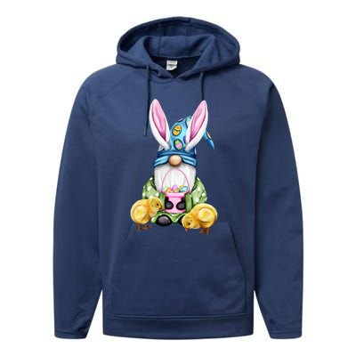 Funny Easter Gnome Performance Fleece Hoodie