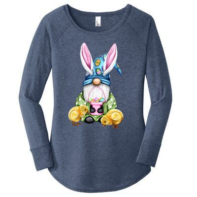 Funny Easter Gnome Women's Perfect Tri Tunic Long Sleeve Shirt