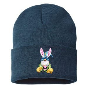 Funny Easter Gnome Sustainable Knit Beanie