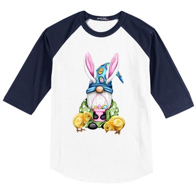 Funny Easter Gnome Baseball Sleeve Shirt