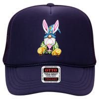 Funny Easter Gnome High Crown Mesh Back Trucker Hat