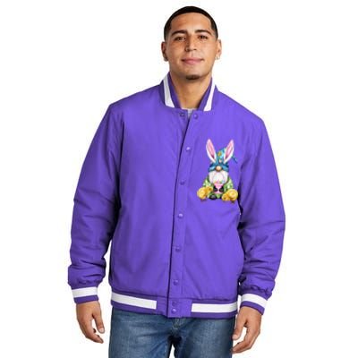 Funny Easter Gnome Insulated Varsity Jacket