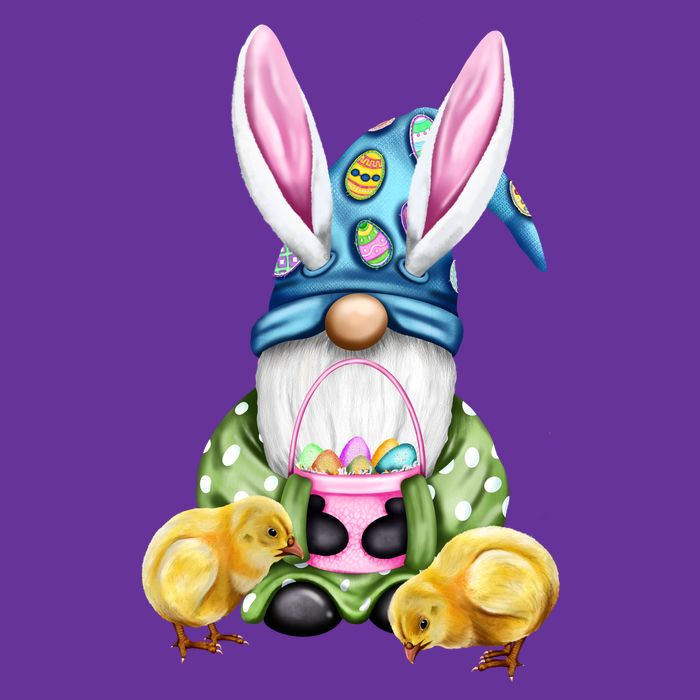 Funny Easter Gnome Womens T-Shirt