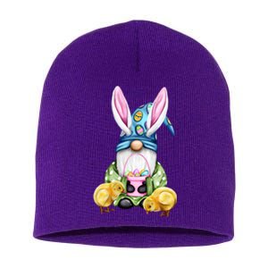 Funny Easter Gnome Short Acrylic Beanie