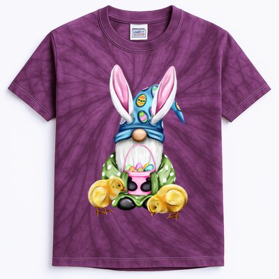 Funny Easter Gnome Kids Tie-Dye T-Shirt