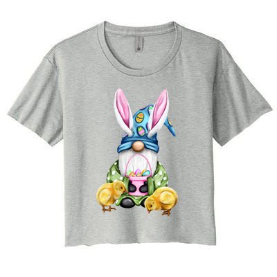 Funny Easter Gnome Women's Crop Top Tee