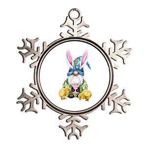 Funny Easter Gnome Metallic Star Ornament