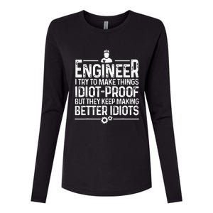 Funny Engineer Gift For Men Women Cool Engineering Mechanic Womens Cotton Relaxed Long Sleeve T-Shirt