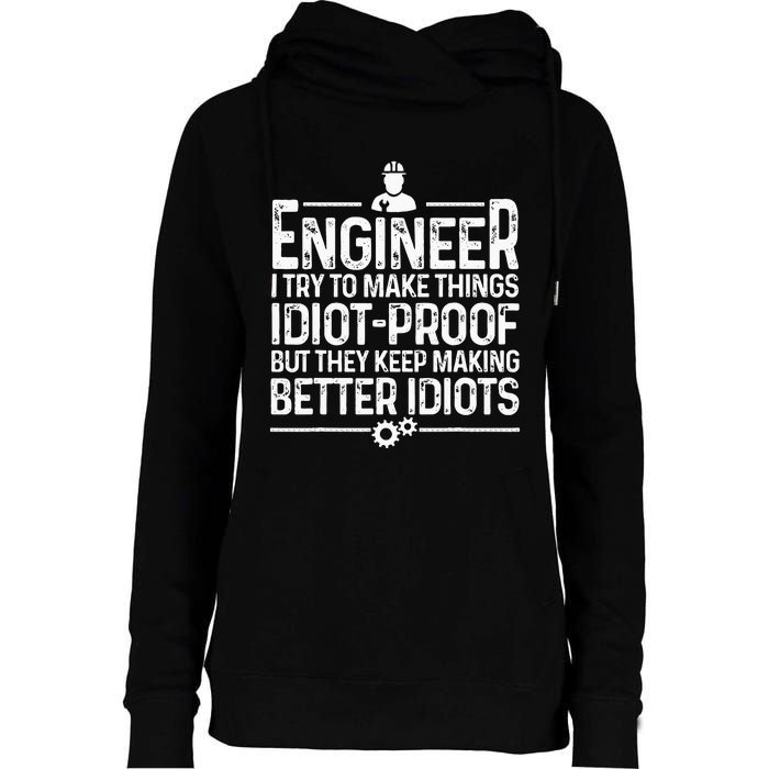 Funny Engineer Gift For Men Women Cool Engineering Mechanic Womens Funnel Neck Pullover Hood