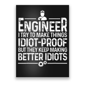 Funny Engineer Gift For Men Women Cool Engineering Mechanic Poster