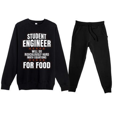 Funny Engineer Gifts Engineering College Student Gift Ideas Premium Crewneck Sweatsuit Set