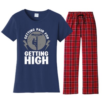 Funny Electrician Gift Electrical Power Lineman Boy Women's Flannel Pajama Set