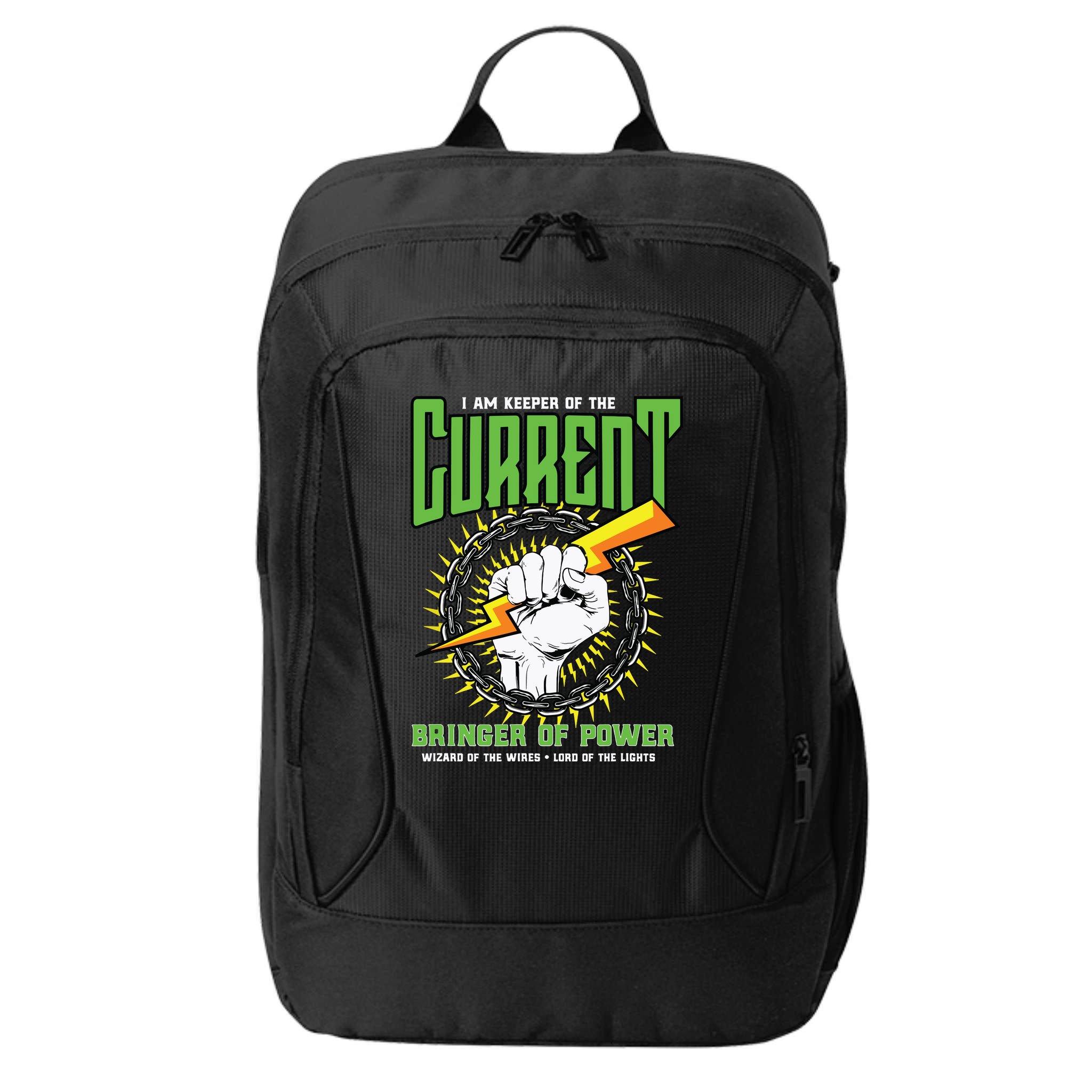 Funny Electrician Gift Electrical Engineer Lineman City Backpack