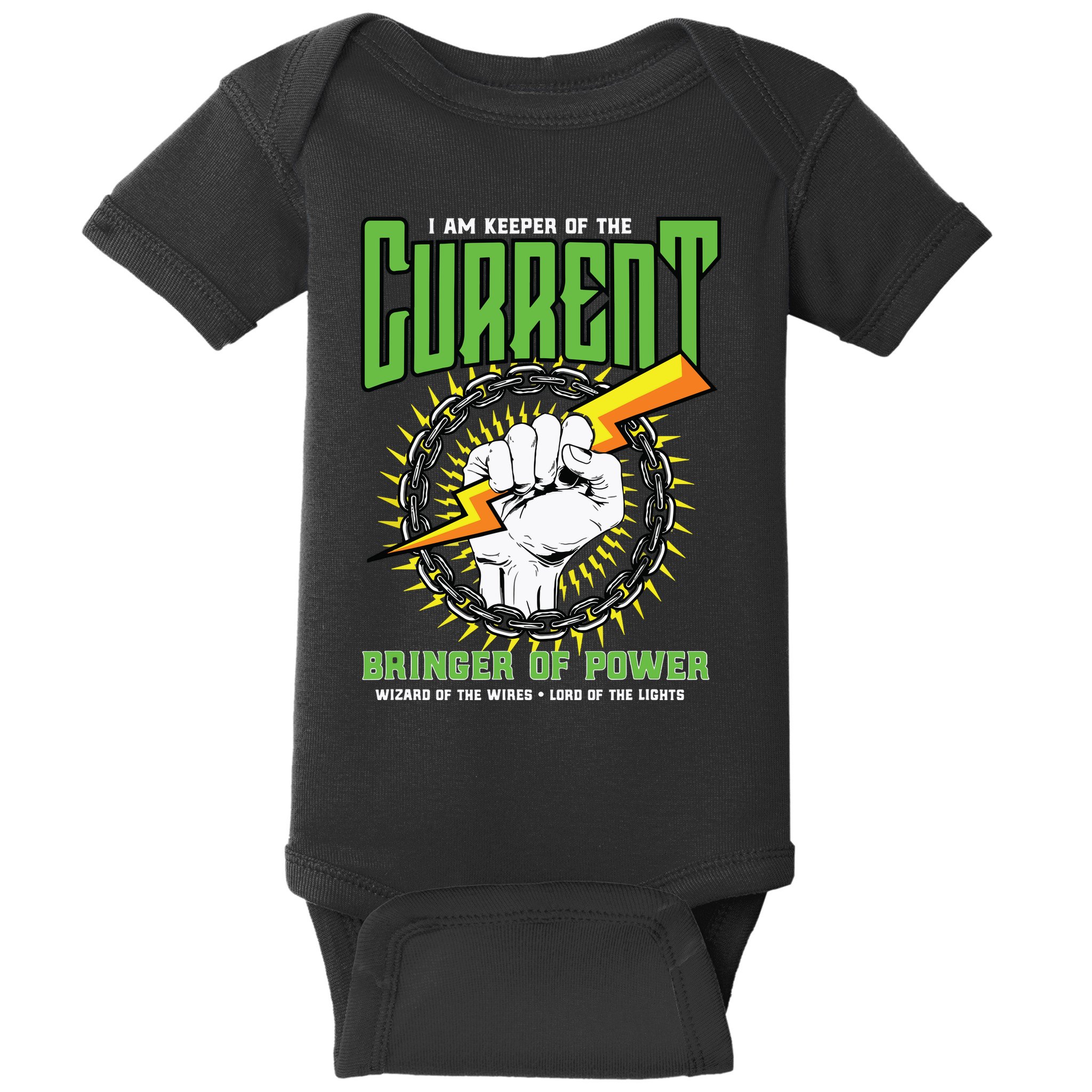 Funny Electrician Gift Electrical Engineer Lineman Baby Bodysuit