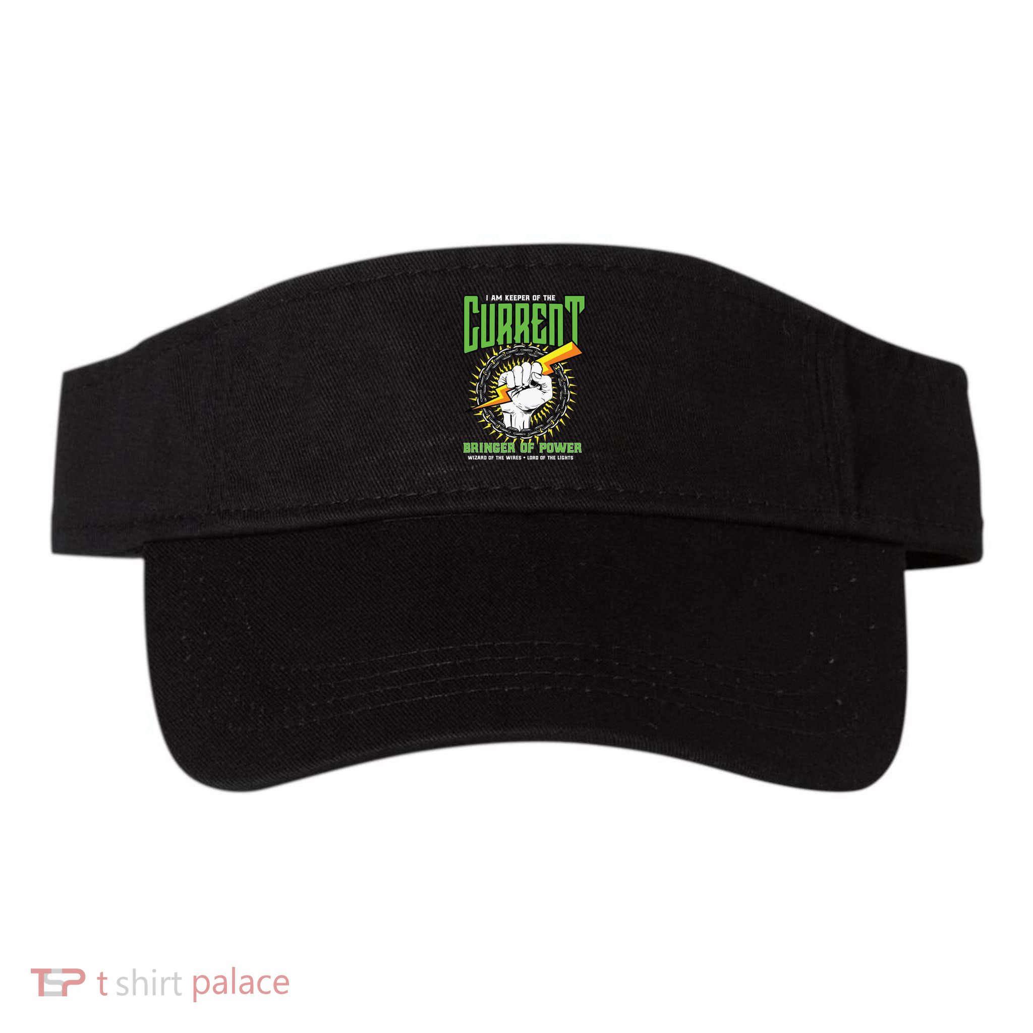 Funny Electrician Gift Electrical Engineer Lineman Valucap Bio-Washed Visor
