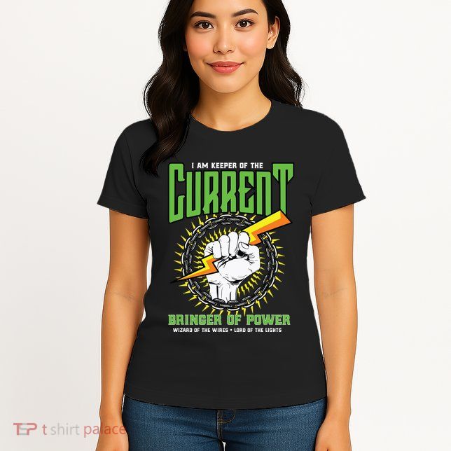 Funny Electrician Gift Electrical Engineer Lineman Womens T-Shirt