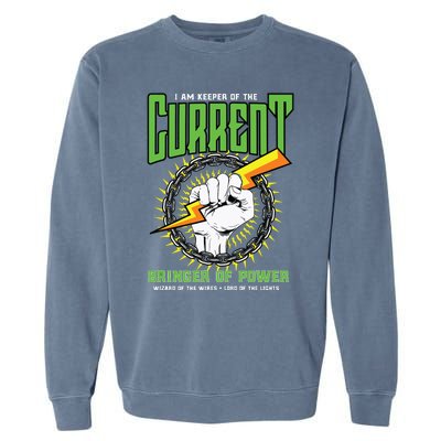 Funny Electrician Gift Electrical Engineer Lineman Garment-Dyed Sweatshirt