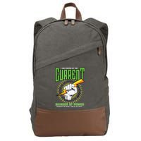 Funny Electrician Gift Electrical Engineer Lineman Cotton Canvas Backpack