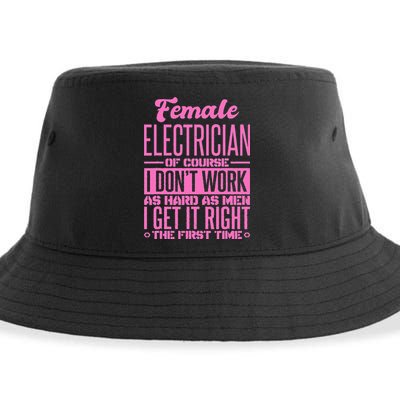 Female Electrician Get It Right The First Time Sustainable Bucket Hat