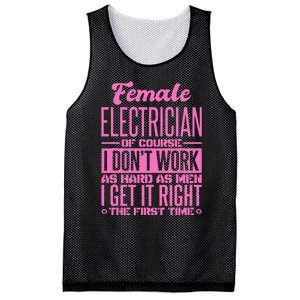 Female Electrician Get It Right The First Time Mesh Reversible Basketball Jersey Tank