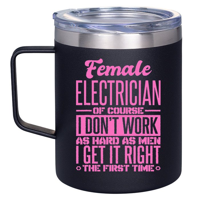 Female Electrician Get It Right The First Time 12oz Stainless Steel Coffee Mug