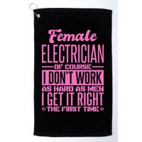 Female Electrician Get It Right The First Time Golf Towel