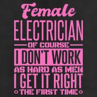 Female Electrician Get It Right The First Time Golf Towel