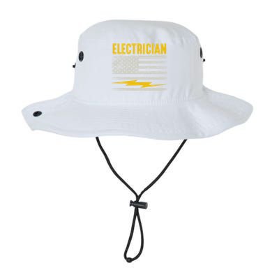 Funny Electrician Gift For Electricians American Flag Gift Legacy Cool Fit Booney Bucket Hat