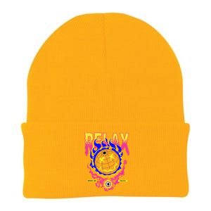 Flaming Emoji Globe Eyeball Smoke Knit Cap Winter Beanie