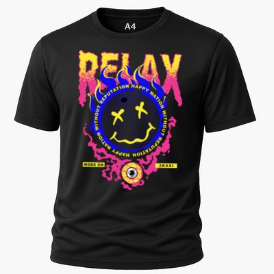 Flaming Emoji Globe Eyeball Smoke Performance Shirt
