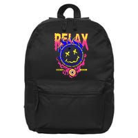 Flaming Emoji Globe Eyeball Smoke 16 in Basic Backpack