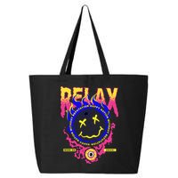 Flaming Emoji Globe Eyeball Smoke 25L Jumbo Tote