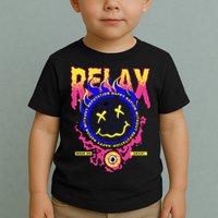 Flaming Emoji Globe Eyeball Smoke Toddler T-Shirt