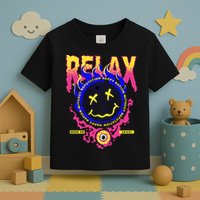 Flaming Emoji Globe Eyeball Smoke Toddler T-Shirt