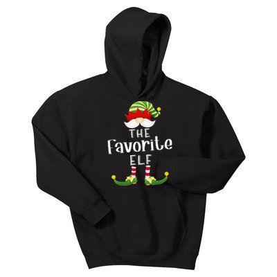 Favorite Elf Group Christmas Funny Pajama Party Kids Hoodie