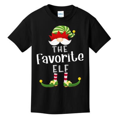 Favorite Elf Group Christmas Funny Pajama Party Kids T-Shirt