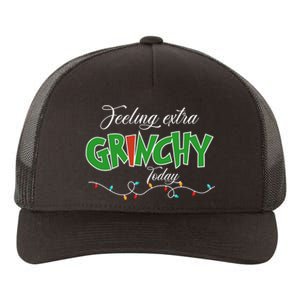 Feeling Extra Grinchy Today Christmas Colorful Xmas Lights Yupoong Adult 5-Panel Trucker Hat