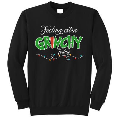 Feeling Extra Grinchy Today Christmas Colorful Xmas Lights Sweatshirt