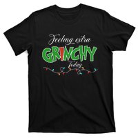 Feeling Extra Grinchy Today Christmas Colorful Xmas Lights T-Shirt