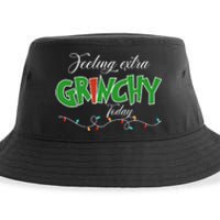 Feeling Extra Grinchy Today Christmas Colorful Xmas Lights Sustainable Bucket Hat